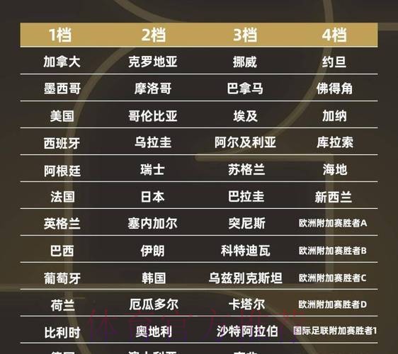 2026世界杯球队实力排名最新解析